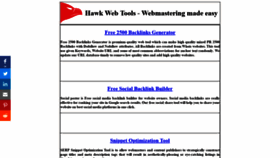 What Hawkwebtools.com website looked like in 2020 (4 years ago)