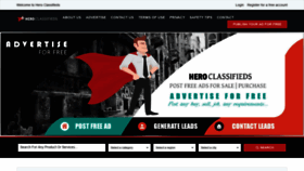 What Heroclassifieds.com website looked like in 2020 (4 years ago)