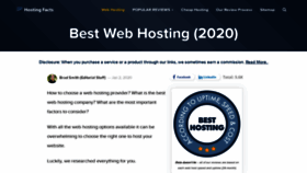 What Hostingfacts.com website looked like in 2020 (4 years ago)