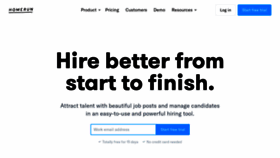 What Homerun.co website looked like in 2020 (5 years ago)