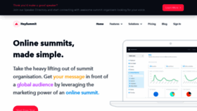 What Heysummit.com website looked like in 2020 (4 years ago)