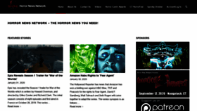 What Horrornewsnetwork.net website looked like in 2020 (4 years ago)