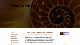 What History-for-kids.com website looked like in 2020 (4 years ago)