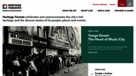What Heritagetoronto.org website looked like in 2020 (4 years ago)