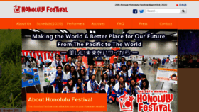 What Honolulufestival.com website looked like in 2020 (4 years ago)