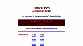 What Hortonclocks.com website looked like in 2020 (4 years ago)