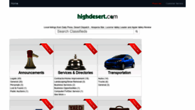 What Highdesert.com website looked like in 2020 (4 years ago)