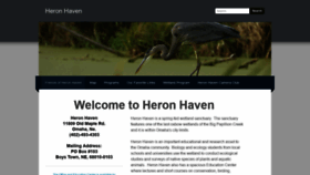 What Heronhaven.org website looked like in 2020 (4 years ago)