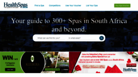 What Healthspas.co.za website looked like in 2020 (4 years ago)