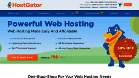 What Hostgator.in website looked like in 2020 (5 years ago)