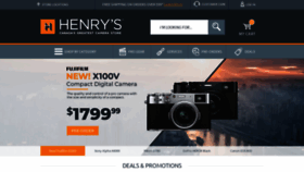 What Henrys.ca website looked like in 2020 (4 years ago)