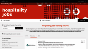 What Hospitalityjobs.ca website looked like in 2020 (4 years ago)