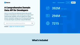 What Host.io website looked like in 2020 (5 years ago)