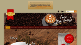 What Hensler-kaffee.de website looked like in 2020 (4 years ago)