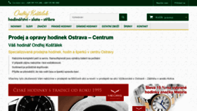 What Hodinarstvikostalek.cz website looked like in 2020 (4 years ago)