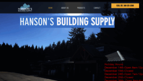 What Hansonsbuildingsupply.com website looked like in 2020 (4 years ago)