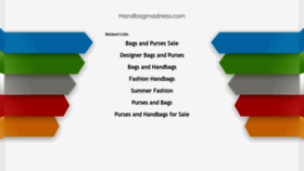 What Handbagmadness.com website looked like in 2020 (4 years ago)
