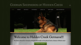 What Hiddencreekgermans.com website looked like in 2020 (4 years ago)