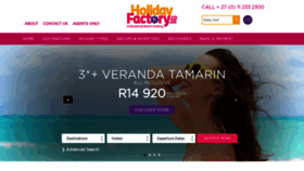 What Holidayfactory.co.za website looked like in 2020 (4 years ago)