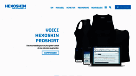 What Hexoskin.fr website looked like in 2020 (4 years ago)