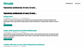 What Hirmadar.hu website looked like in 2020 (4 years ago)