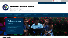 What Homebushpublicschool.com.au website looked like in 2020 (4 years ago)