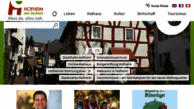 What Hofheim.de website looked like in 2020 (4 years ago)