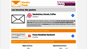 What Horaire-poste.fr website looked like in 2020 (4 years ago)