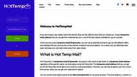 What Hottempmail.com website looked like in 2020 (4 years ago)
