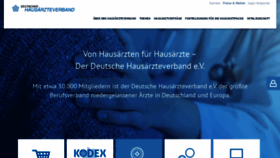 What Hausaerzteverband.de website looked like in 2020 (4 years ago)