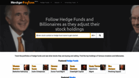 What Hedgefollow.com website looked like in 2020 (4 years ago)