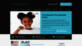 What Houstoncreativesmiles.com website looked like in 2020 (4 years ago)