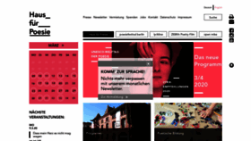 What Haus-fuer-poesie.org website looked like in 2020 (4 years ago)