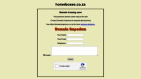 What Horseboxes.co.za website looked like in 2020 (4 years ago)