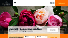 What Hotelkorona.hu website looked like in 2020 (4 years ago)