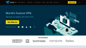 What Hide.me website looked like in 2020 (5 years ago)