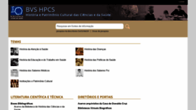 What Hpcs.bvsalud.org website looked like in 2020 (4 years ago)