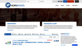 What Hopasports.com website looked like in 2020 (5 years ago)