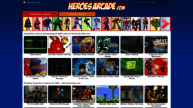 What Heroesarcade.com website looked like in 2020 (4 years ago)
