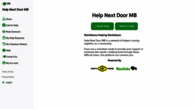 What Helpnextdoormb.ca website looked like in 2020 (5 years ago)