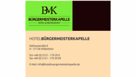 What Hotelbuergermeisterkapelle.de website looked like in 2020 (4 years ago)