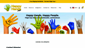 What Happyhands.toys website looked like in 2020 (4 years ago)