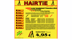 What Hairtie.de website looked like in 2020 (4 years ago)