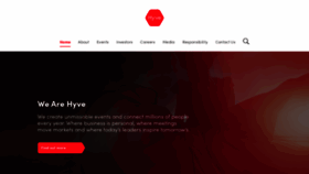 What Hyve.group website looked like in 2020 (4 years ago)