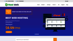 What Hostweb.co website looked like in 2020 (4 years ago)
