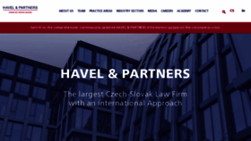 What Havelpartners.cz website looked like in 2020 (4 years ago)