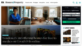 What Homesandproperty.co.uk website looked like in 2020 (4 years ago)