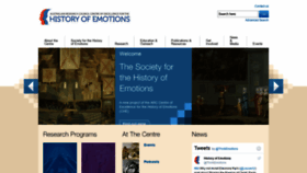 What Historyofemotions.org.au website looked like in 2020 (4 years ago)