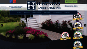 What Hawkinslandscaping.com website looked like in 2020 (4 years ago)
