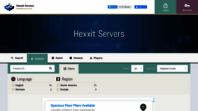 What Hexxitservers.com website looked like in 2020 (4 years ago)